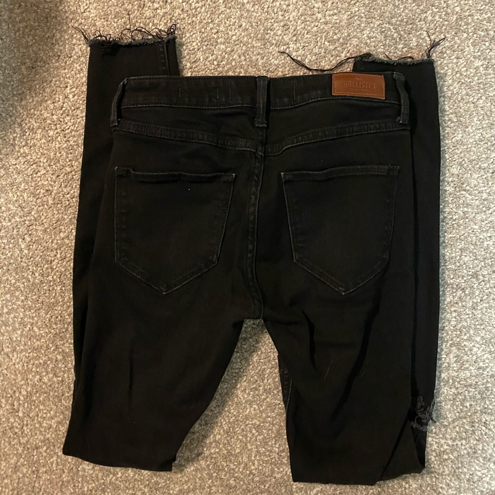 Super skinny black ripped jeans